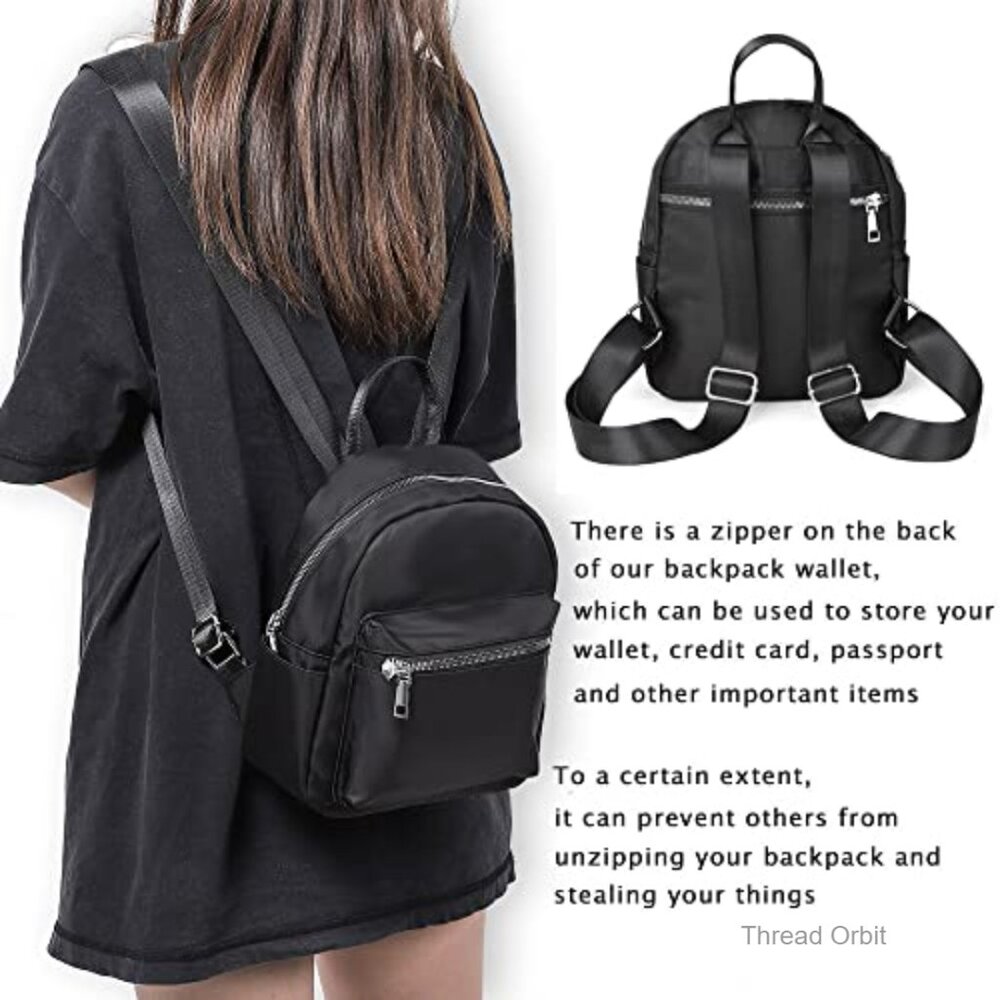 Mini Backpack Purse, Waterproof Polyester, Adjust… - image 7